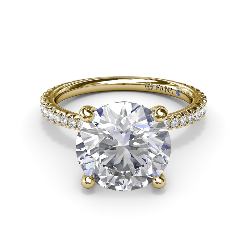 Fana Hidden Halo Diamond Engagement Ring