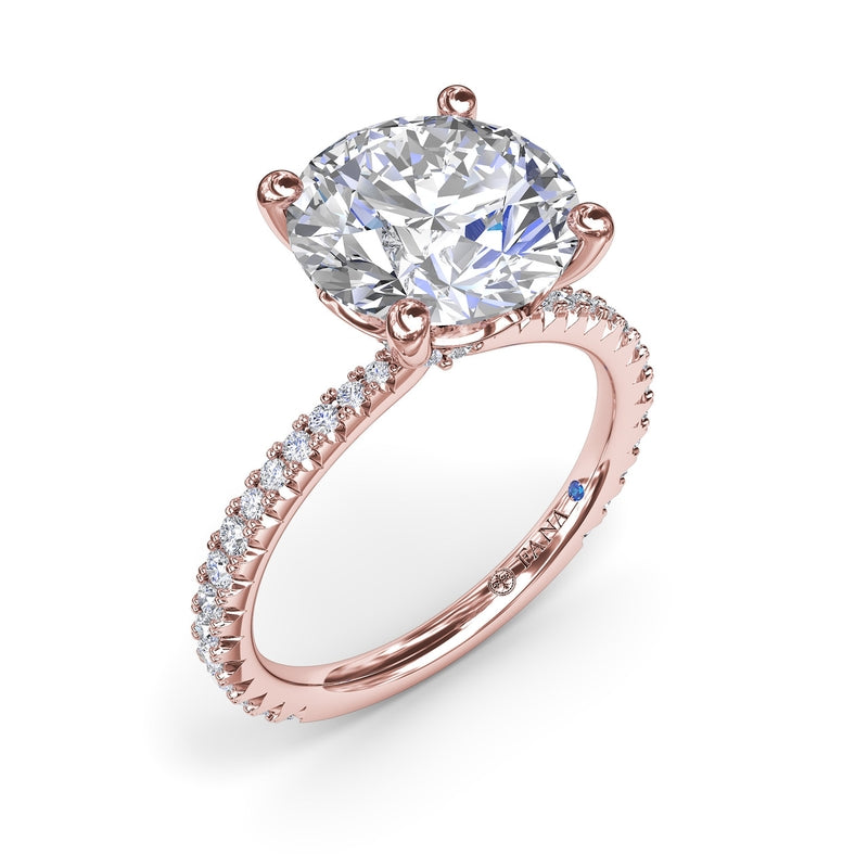 Fana Hidden Halo Diamond Engagement Ring