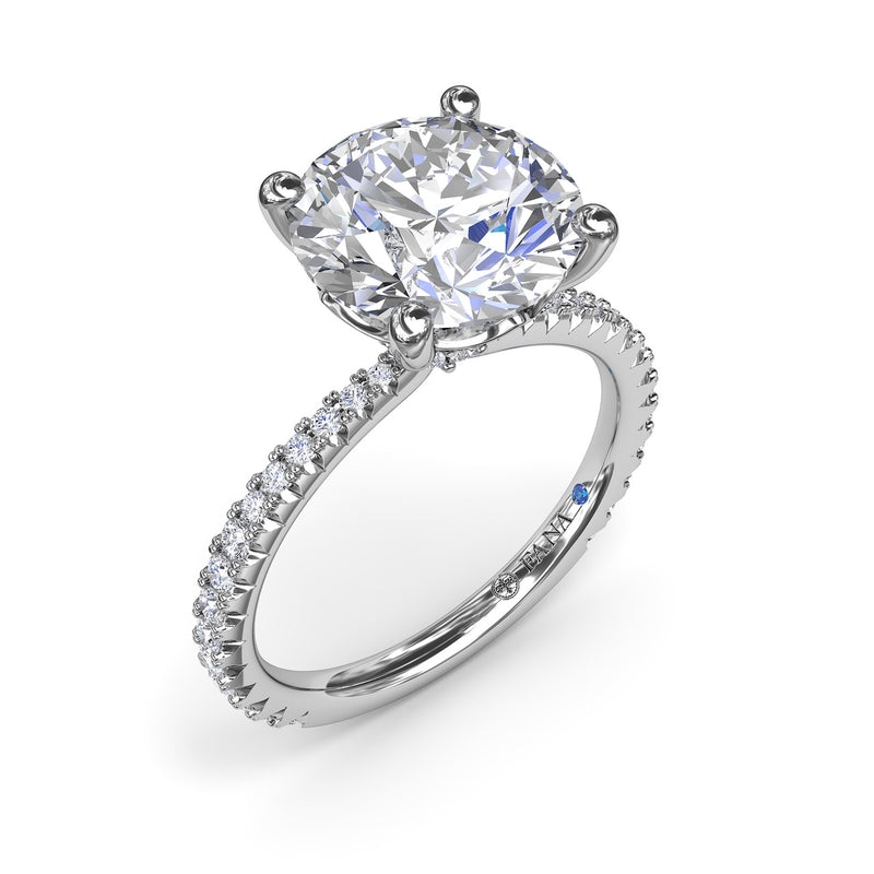 Fana Hidden Halo Diamond Engagement Ring