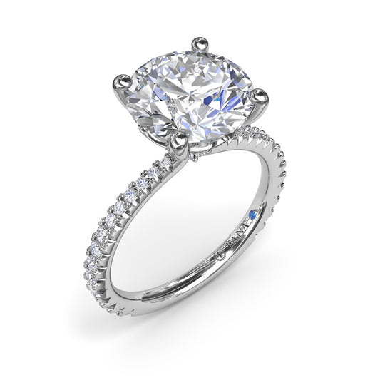 Fana Hidden Halo Diamond Engagement Ring