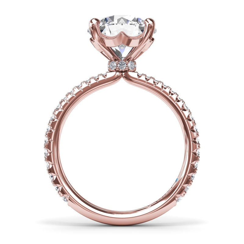 Fana Hidden Halo Diamond Engagement Ring