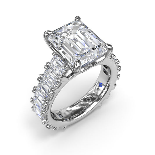 Fana Chunky Emerald Diamond Engagement Ring