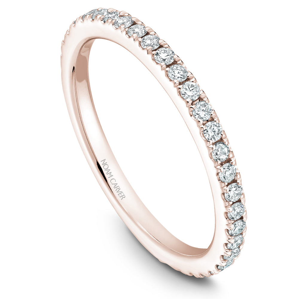 Noam Carver Stackable Rose 18k Gold With 29 RD TCW 0.44ct