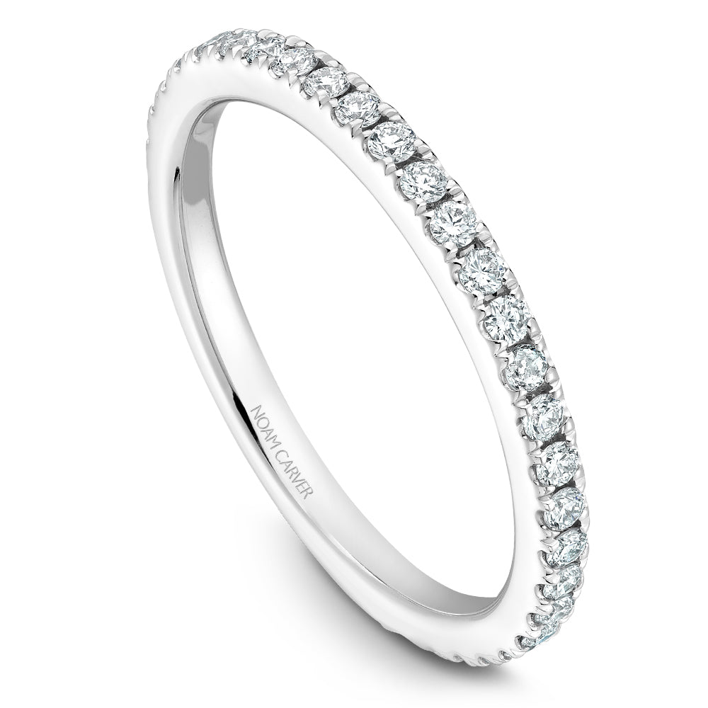 Noam Carver Stackable White 18k Gold With 29 RD TCW 0.44ct