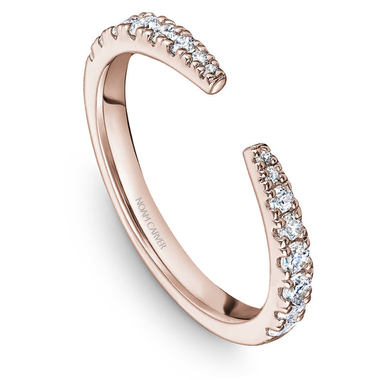 Noam Carver Stackable Rose 18k Gold With 16 RD TCW 0.360ct