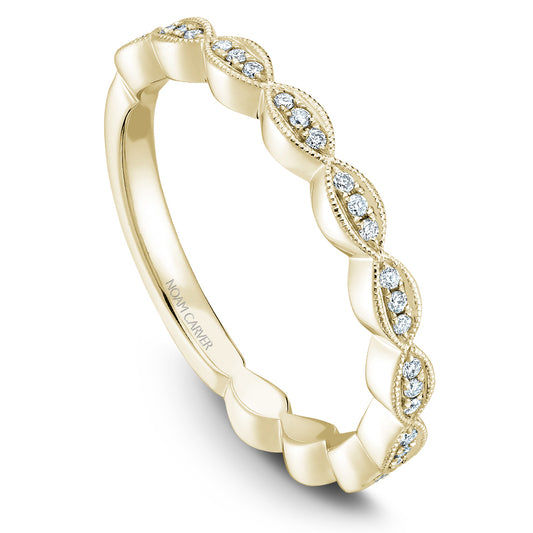 Noam Carver Stackable Yellow 14k Gold With 33 RD TCW 0.01ct
