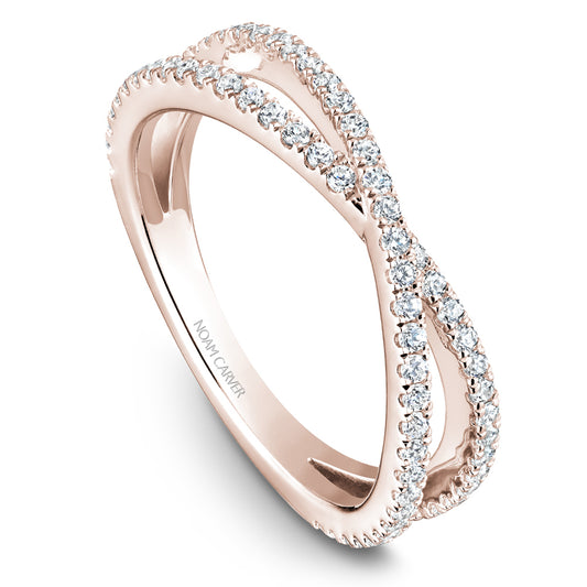 Noam Carver Stackable Rose 18k Gold With 71 RD TCW 0.43ct
