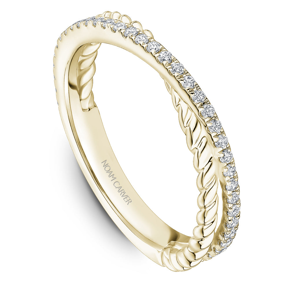 Noam Carver Stackable Yellow 14k Gold With 37 RD TCW 0.22ct