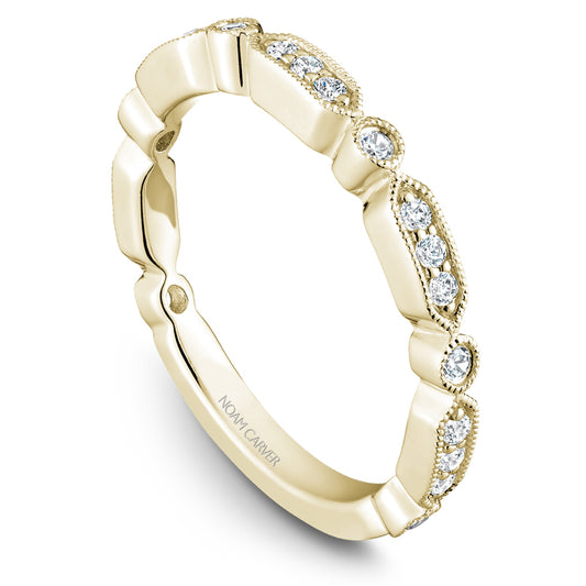 Noam Carver Stackable Yellow 18k Gold With 21 RD TCW 0.22ct