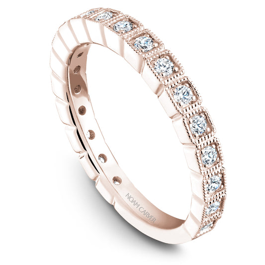 Noam Carver Stackable Rose 18k Gold With 19 RD TCW 0.34ct