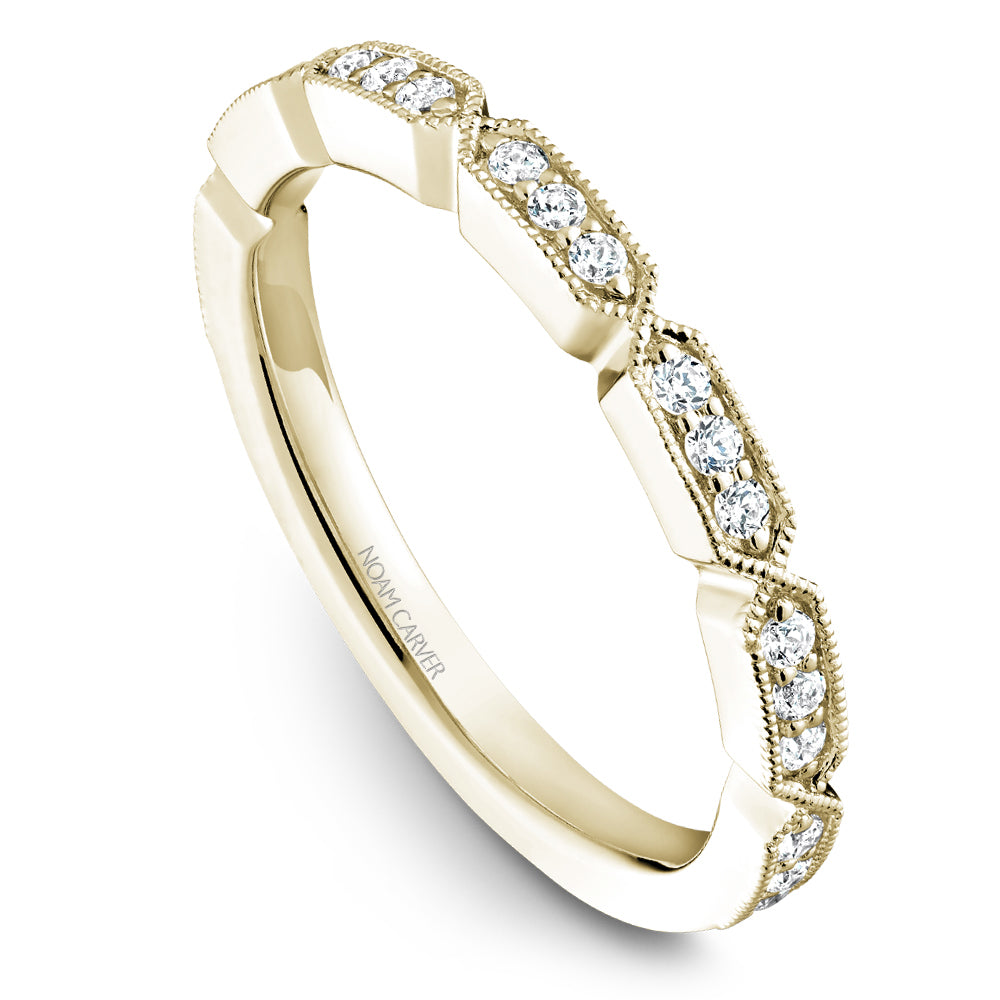 Noam Carver Stackable Yellow 14k Gold With 21 RD TCW 0.19ct
