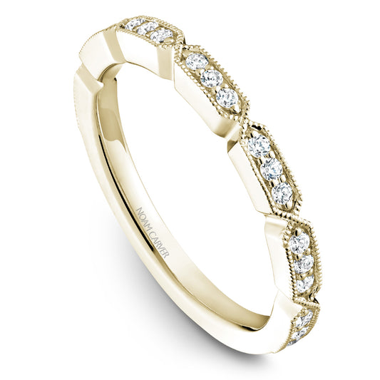 Noam Carver Stackable Yellow 18k Gold With 21 RD TCW 0.19ct