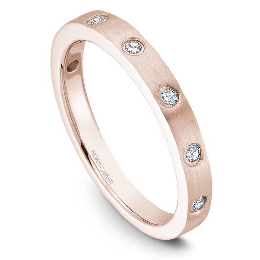 Noam Carver Stackable Rose 18k Gold With 7 RD TCW 0.15ct