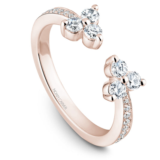 Noam Carver Stackable Rose 18k Gold With 32 RD TCW 0.56ct