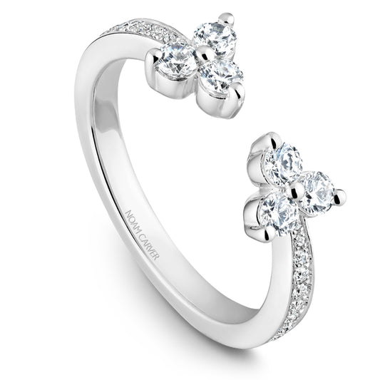 Noam Carver Stackable White 14k Gold With 32 RD TCW 0.56ct