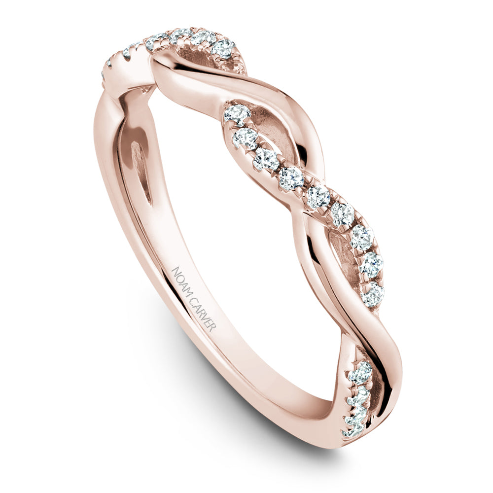 Noam Carver Stackable Rose 14k Gold With 26 RD TCW 0.21ct