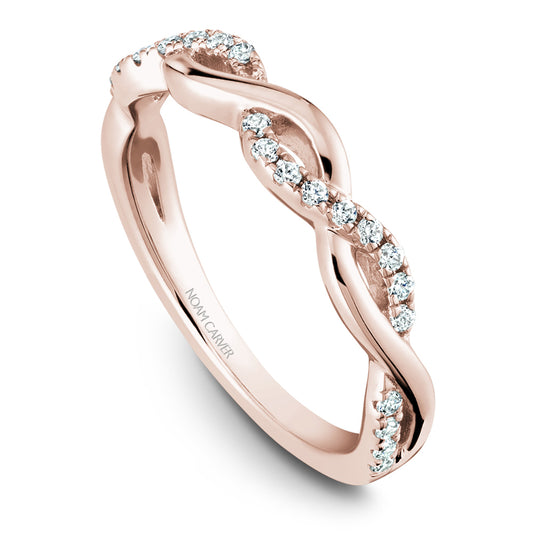 Noam Carver Stackable Rose 18k Gold With 26 RD TCW 0.21ct
