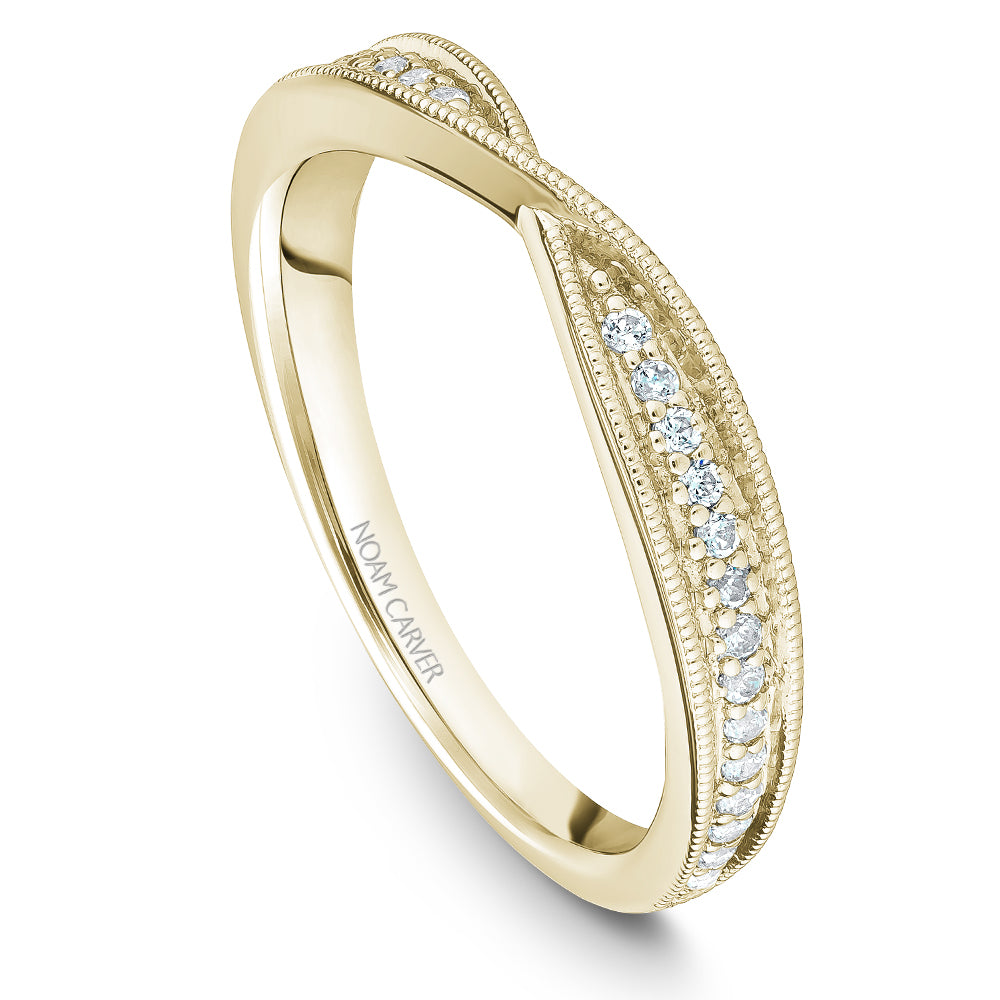 Noam Carver Stackable Yellow 18k Gold With 28 RD TCW 0.32ct