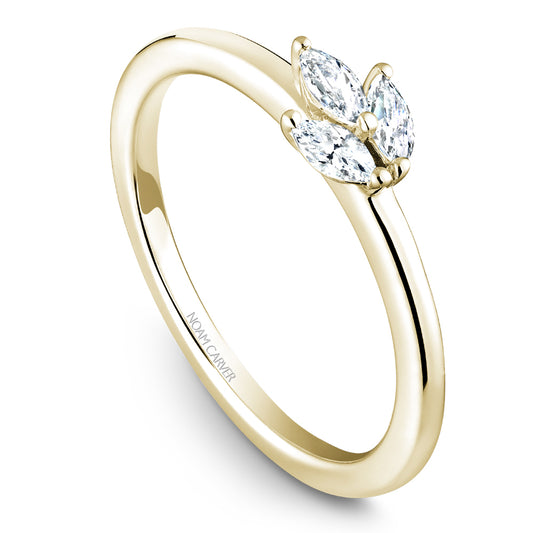 Noam Carver Stackable Yellow 14k Gold With 3 RD TCW 0.210ct
