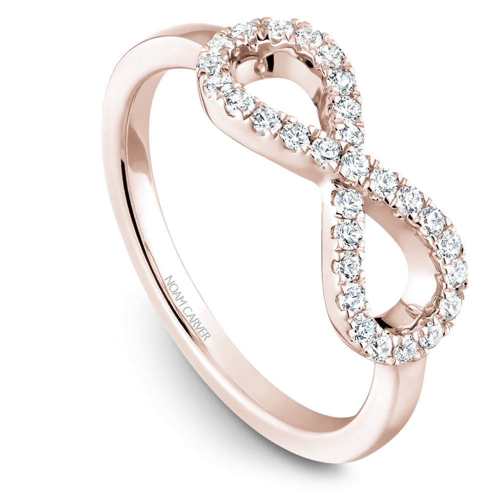 Noam Carver Stackable Rose 18k Gold With 29 RD TCW 0.32ct