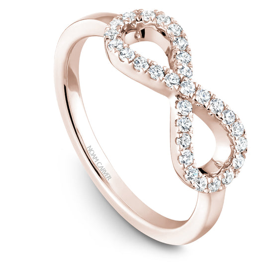 Noam Carver Stackable Rose 18k Gold With 29 RD TCW 0.32ct