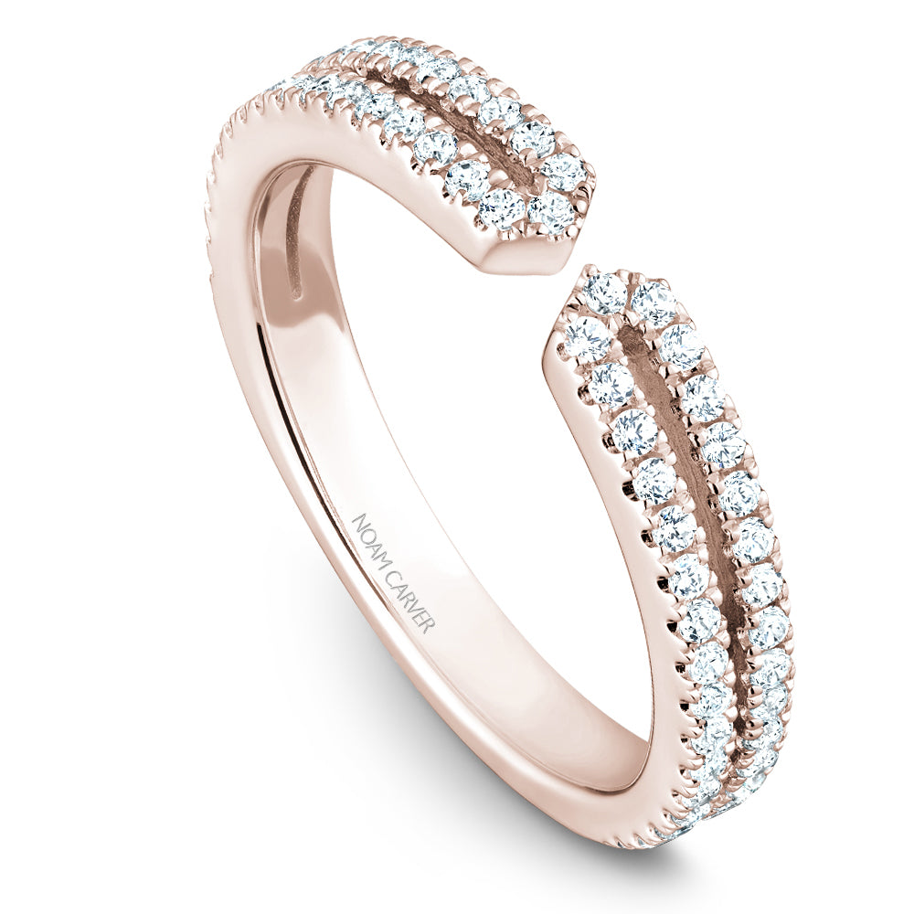 Noam Carver Stackable Rose 18k Gold With 66 RD TCW 0.40ct