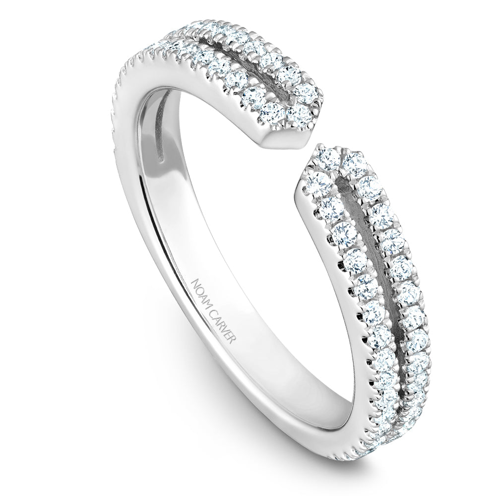 Noam Carver Stackable White 18k Gold With 66 RD TCW 0.40ct