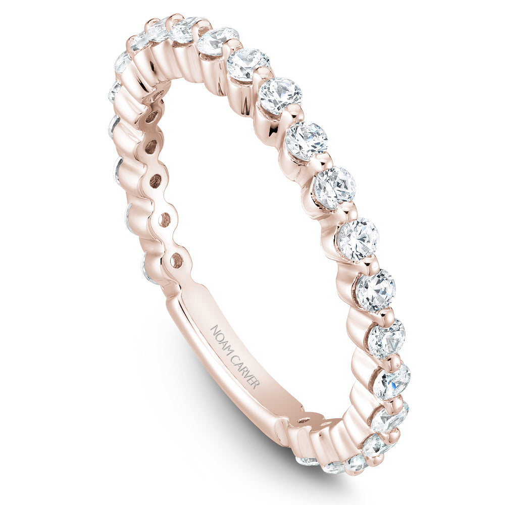 Noam Carver Stackable Rose 14k Gold With 23 RD TCW 0.64ct