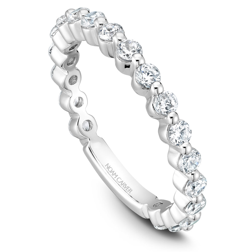 Noam Carver Stackable White 14k Gold With 19 RD TCW 0.950ct