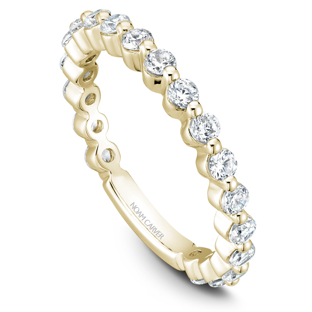 Noam Carver Stackable Yellow 18k Gold With 19 RD TCW 0.950ct