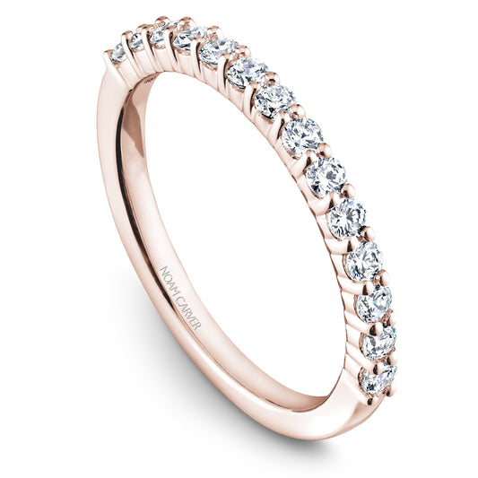 Noam Carver Stackable Rose 14k Gold With 14 RD TCW 0.39ct