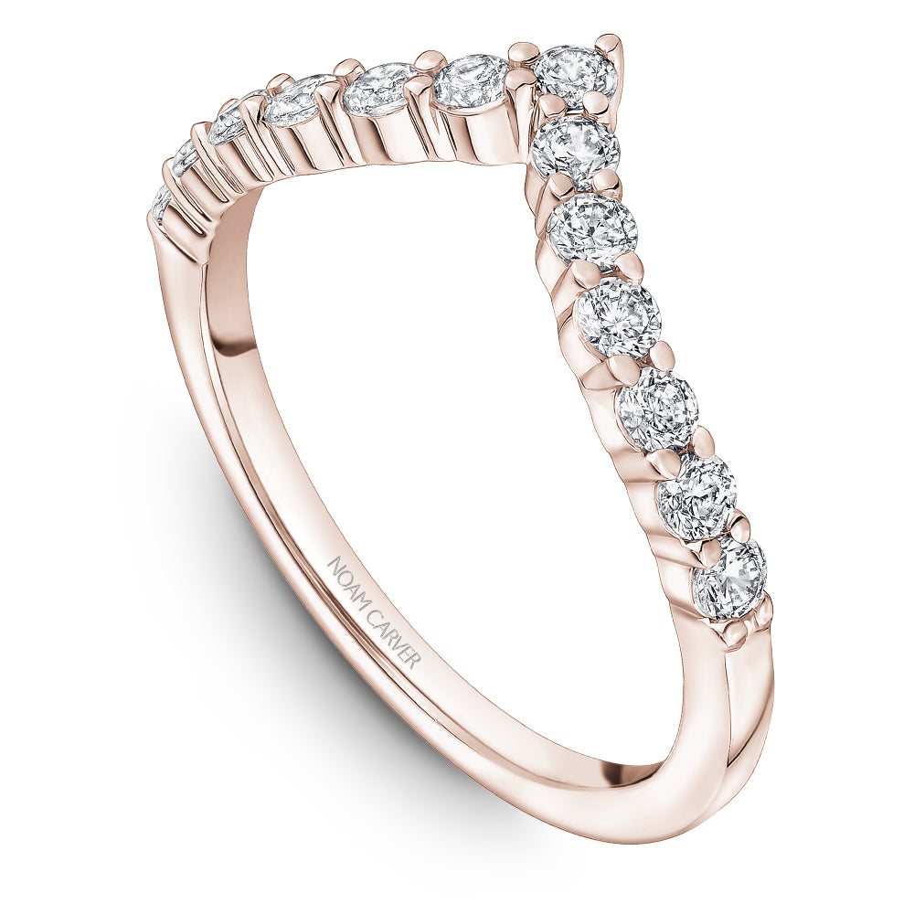 Noam Carver Stackable Rose 14k Gold With 13 RD TCW 0.49ct