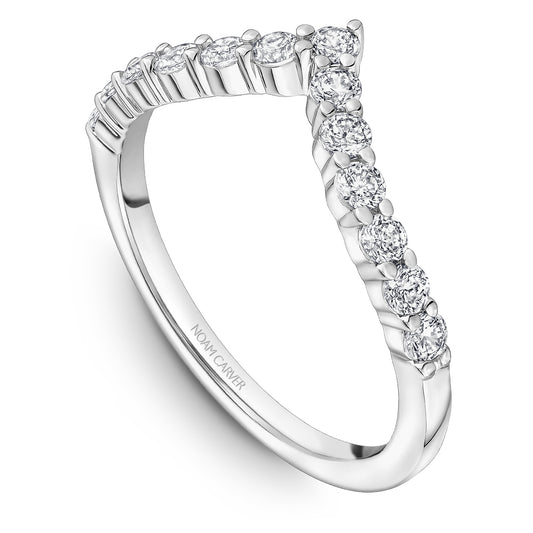 Noam Carver Stackable White 18k Gold With 13 RD TCW 0.49ct