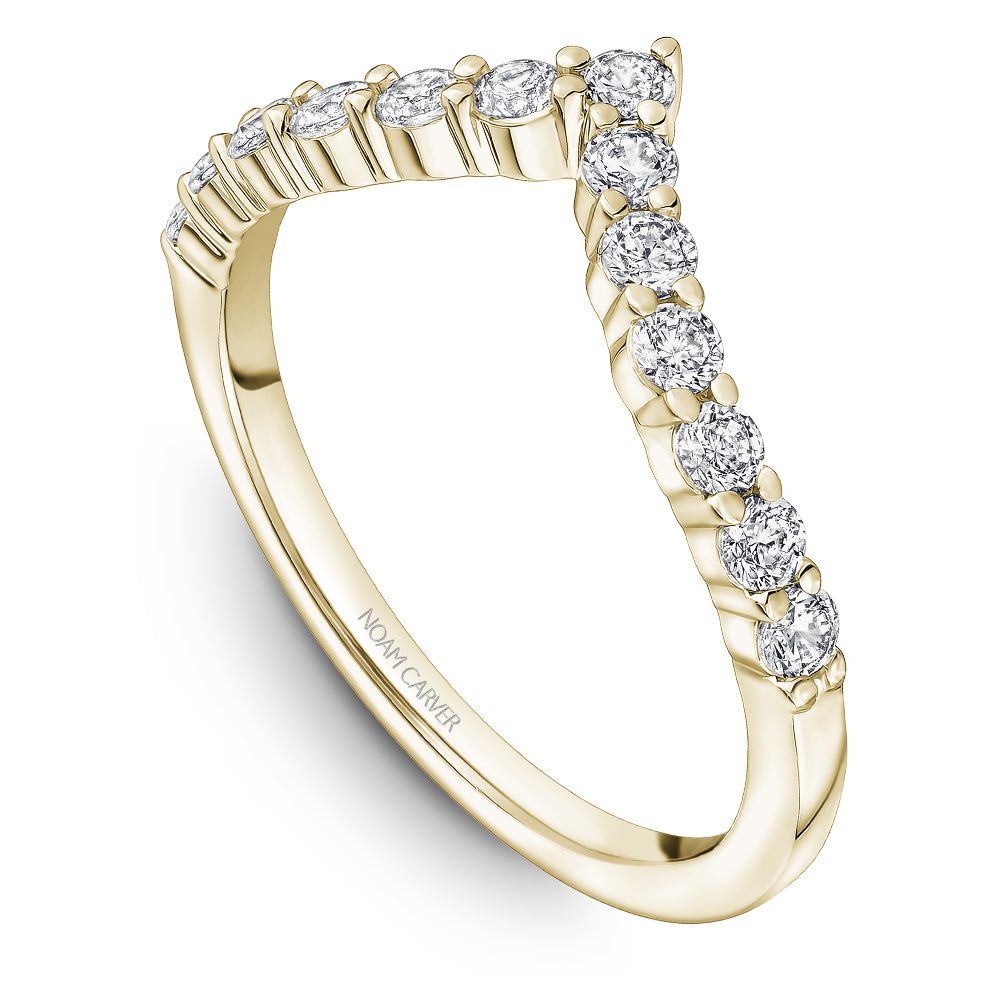 Noam Carver Stackable Yellow 18k Gold With 13 RD TCW 0.49ct