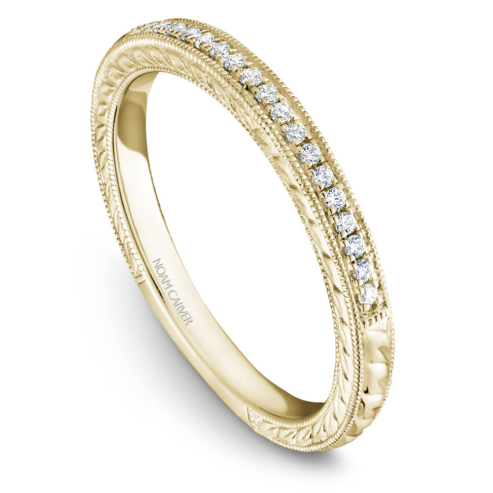 Noam Carver Stackable Yellow 18k Gold With 18 RD TCW 0.09ct