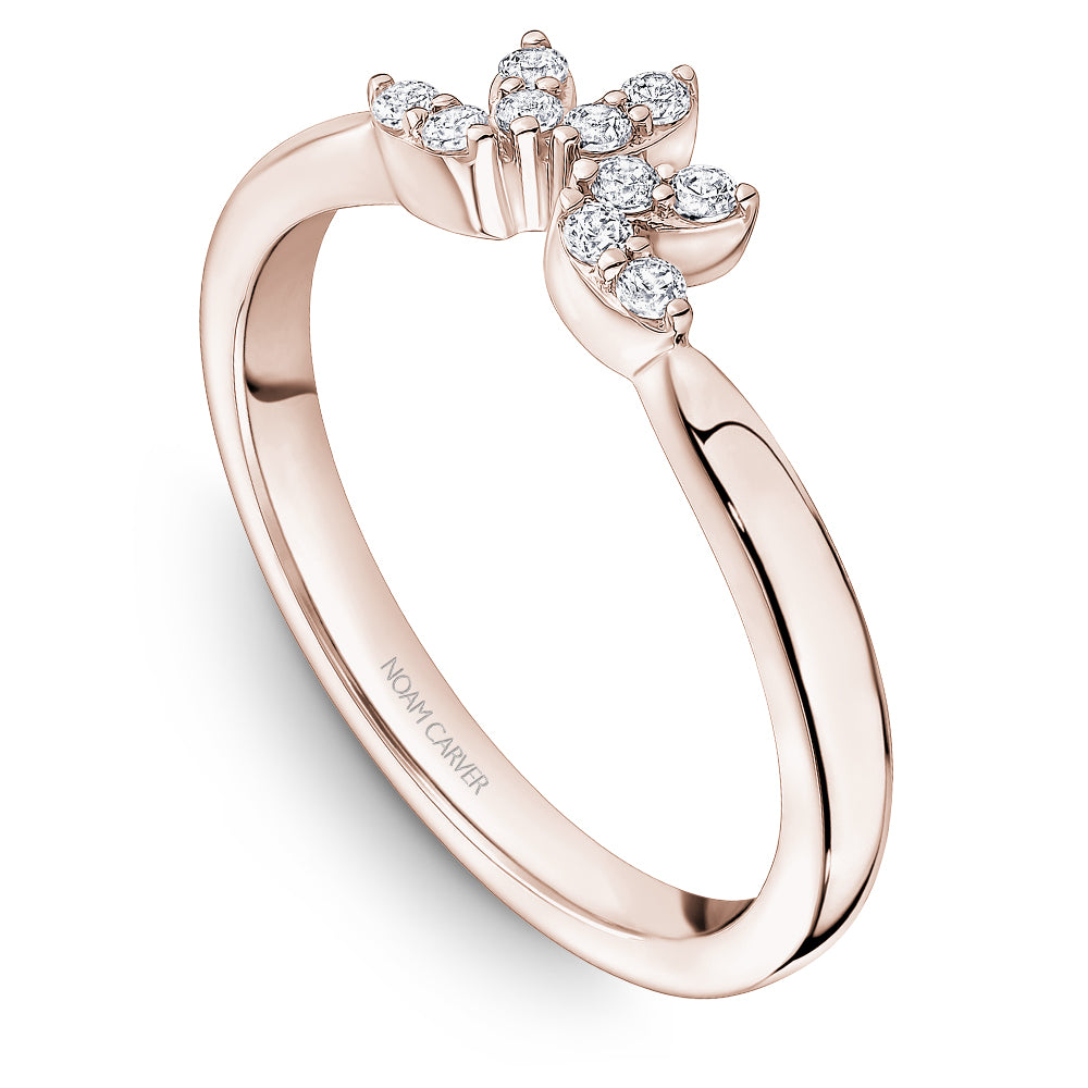 Noam Carver Stackable Rose 14k Gold With 5 MAR TCW 0.250ct