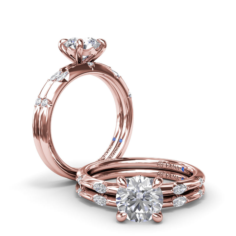 Fana Captivating Raindrop Diamond Wedding Band