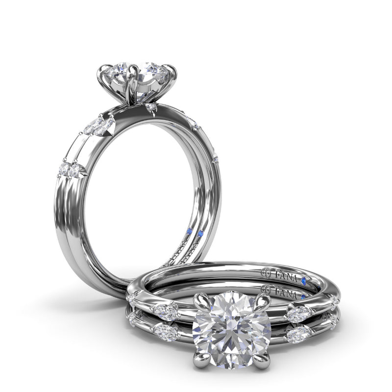 Fana Captivating Raindrop Diamond Wedding Band