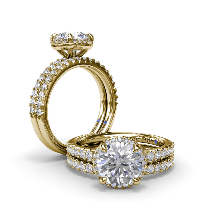 Fana Double Prong Diamond Wedding Band