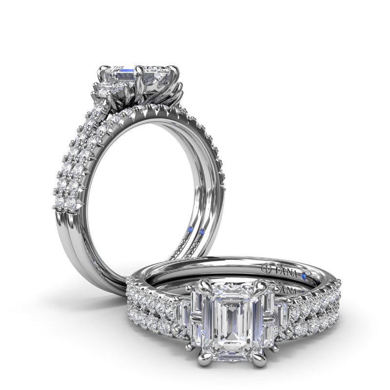 Fana Double Prong Diamond Wedding Band