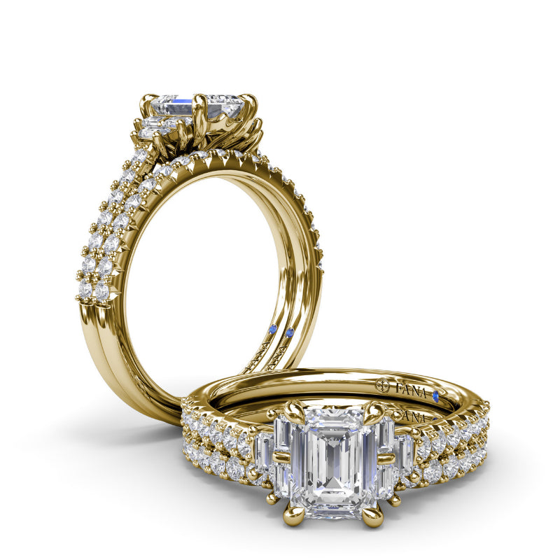 Fana Double Prong Diamond Wedding Band