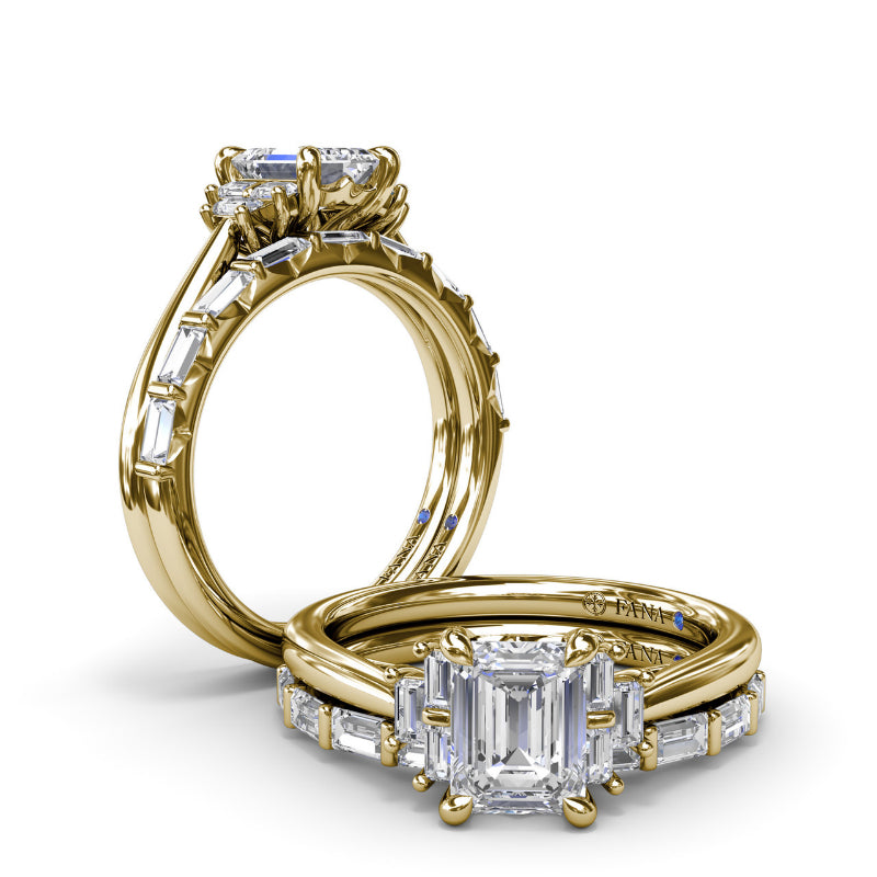 Fana Tapered Baguette Diamond Wedding Band