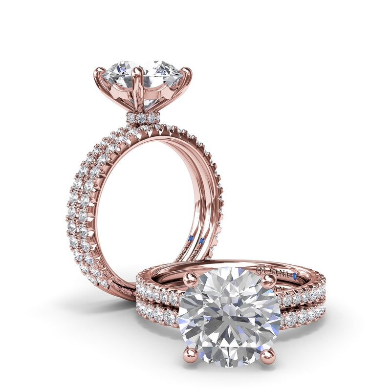 Fana Hidden Halo Diamond Engagement Ring