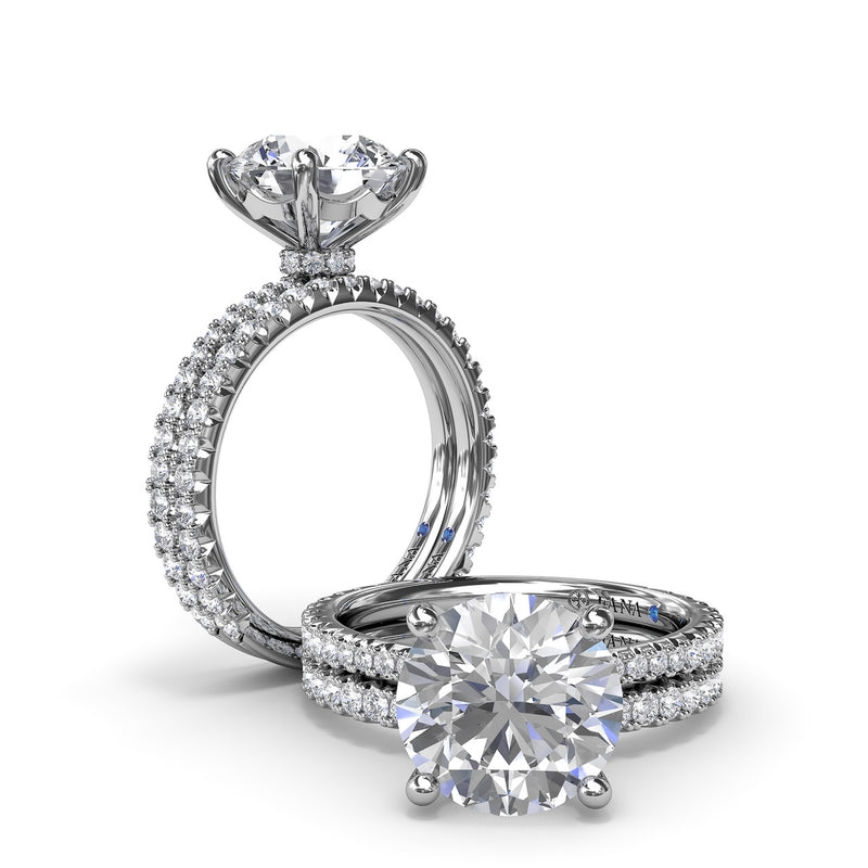 Fana Hidden Halo Diamond Engagement Ring
