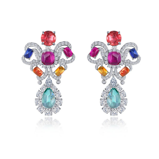 Lafonn Fancy Lab-Grown Sapphire Chandelier Earrings