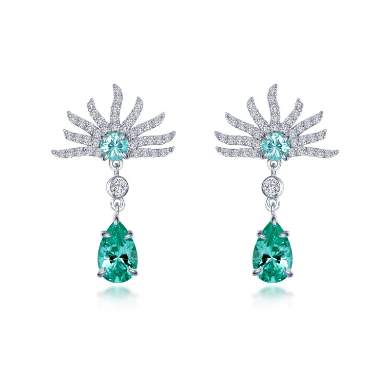 Lafonn Fancy Lab-Grown Sapphire Peacock Earrings