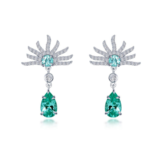 Lafonn Fancy Lab-Grown Sapphire Peacock Earrings