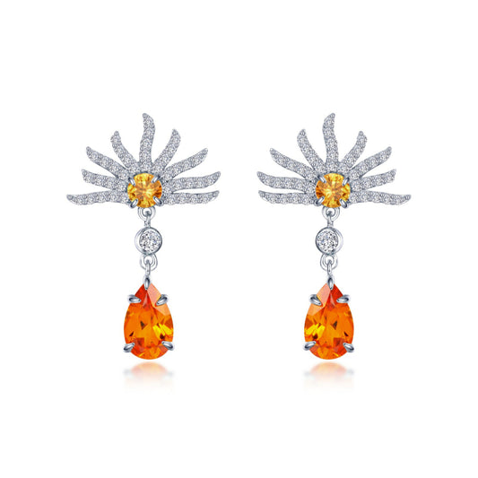 Lafonn Fancy Lab-Grown Sapphire Peacock Earrings