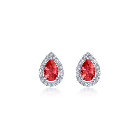 Lafonn Fancy Lab-Grown Sapphire Halo Stud Earrings