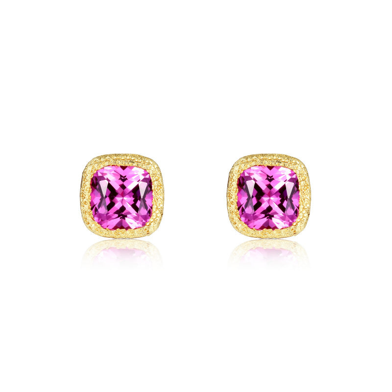 Lafonn Fancy Lab-Grown Sapphire Solitaire Stud Earrings
